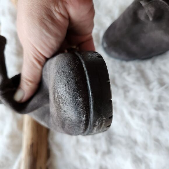 Khrio nubuck lug bottom ankle boots gray brown - Picture 7 of 14